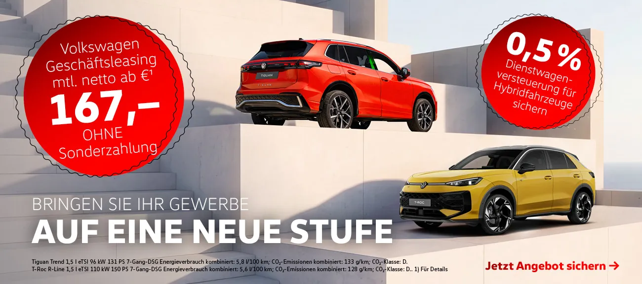 VW Gewerbe Sonderleasing Q3