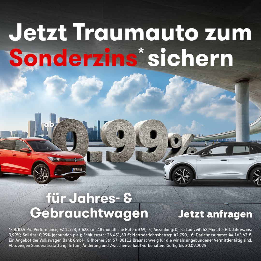 ab 0,99% Sonderfinanzierung