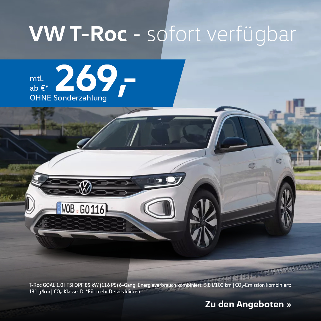 BEITRAG T-Roc sofort verfügbar