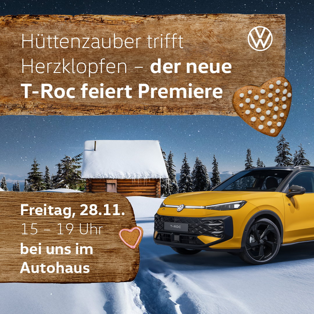 HEADER MOBILE VW T-Roc Premiere Hüttenzauber